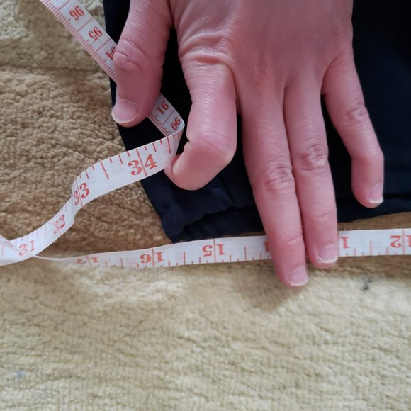 Dark Navy Blue Full Length Maxi Skirt with Drawstring and Slit - Picture 7 of 12